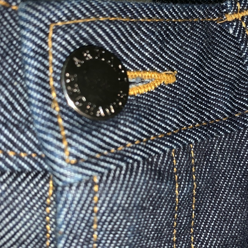 WOMENS BLUE ARMANI EXCHANGE RAW DENIM JEANS SIZE 2 WAIST 26 FALL SCHOOL - Picture 7 of 7